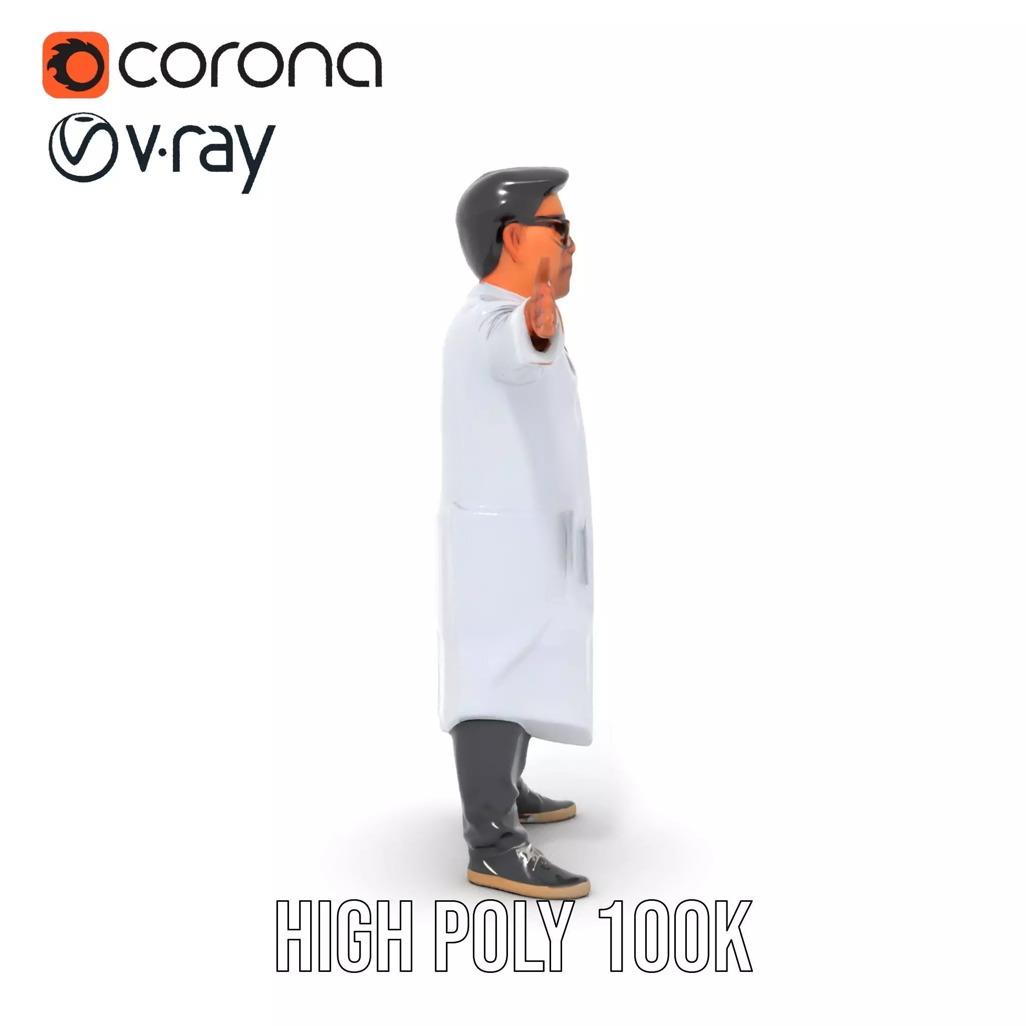 Professional Scientist model pack Low-poly 3D model_18