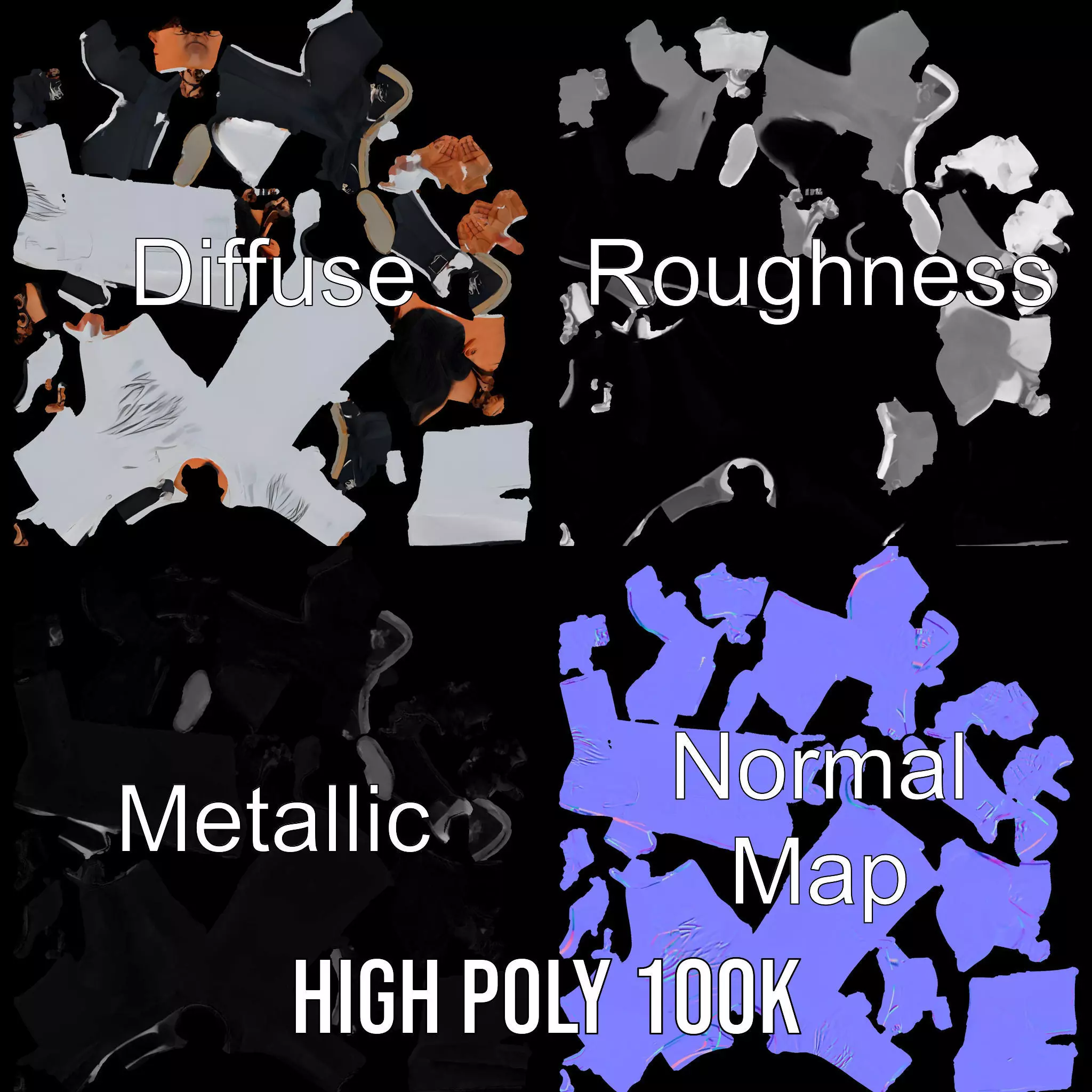 Professional Scientist model pack Low-poly 3D model_4