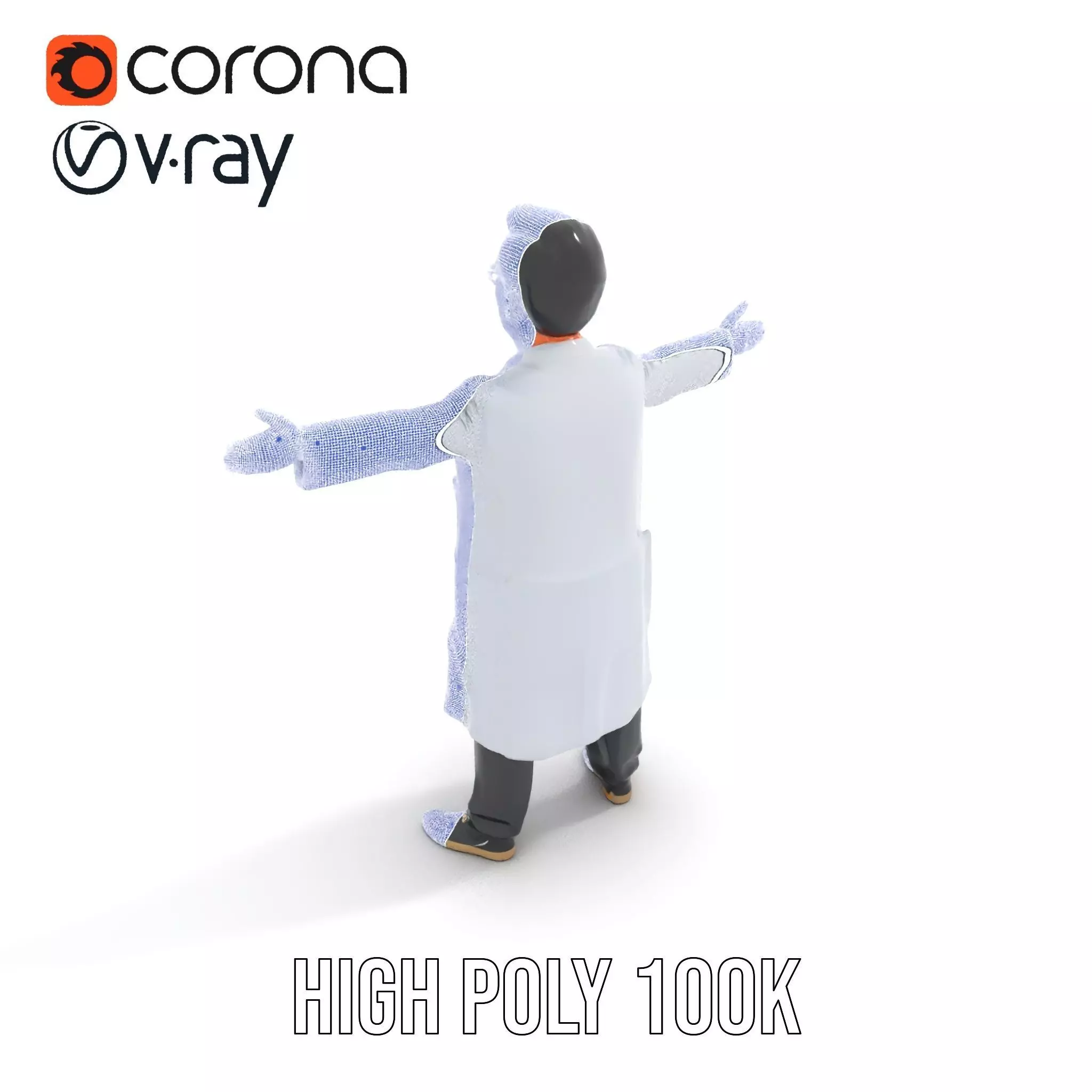 Professional Scientist model pack Low-poly 3D model_29