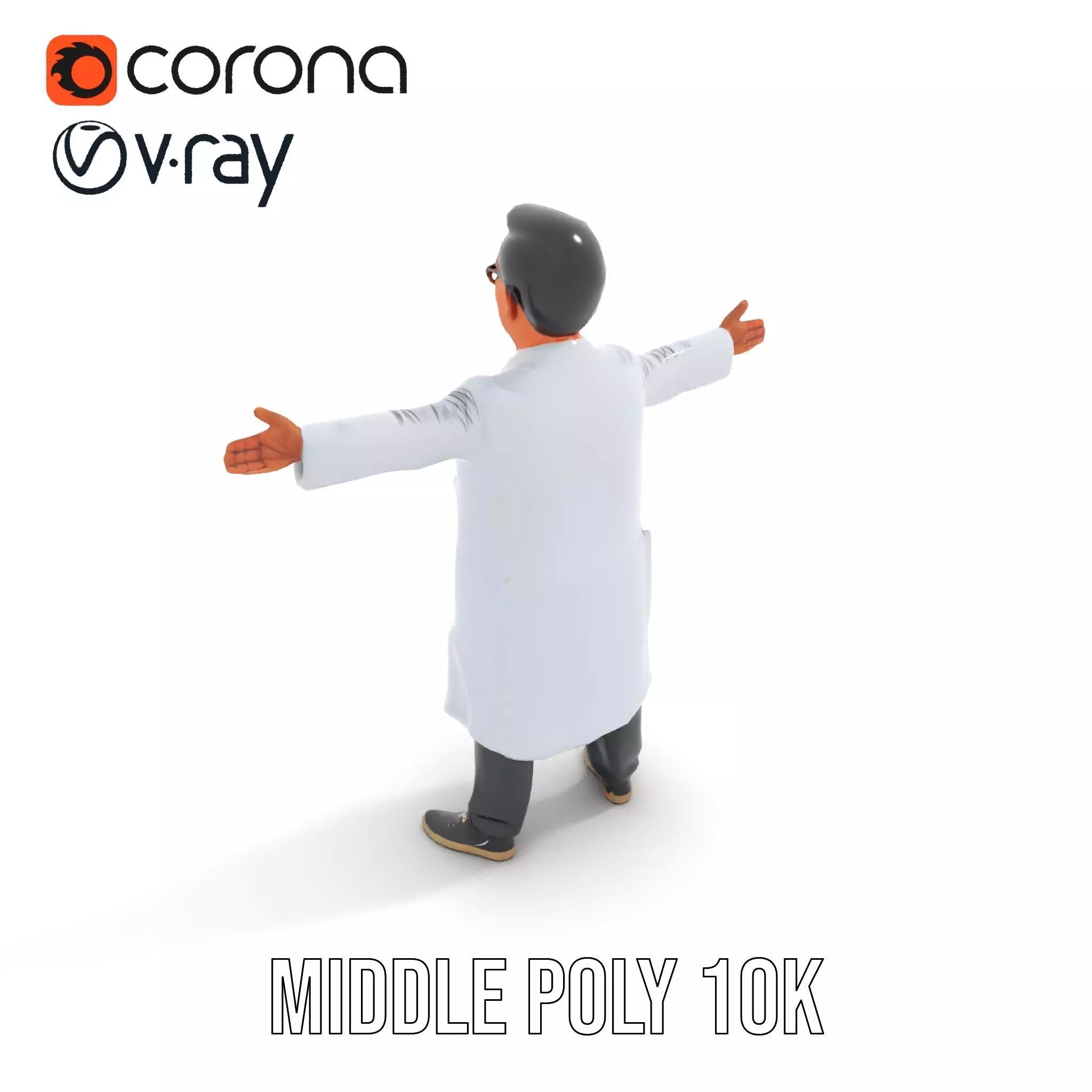 Professional Scientist model pack Low-poly 3D model_7