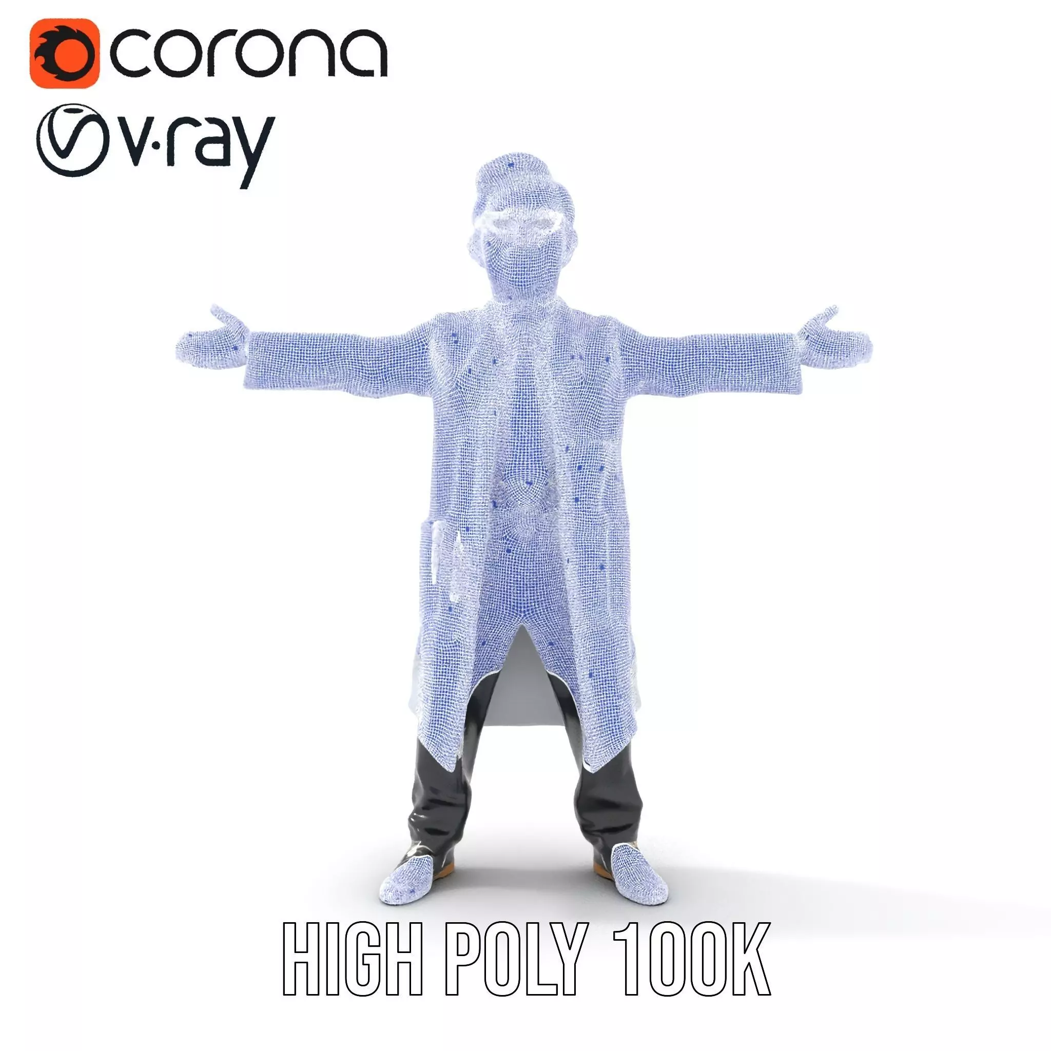 Professional Scientist model pack Low-poly 3D model_34