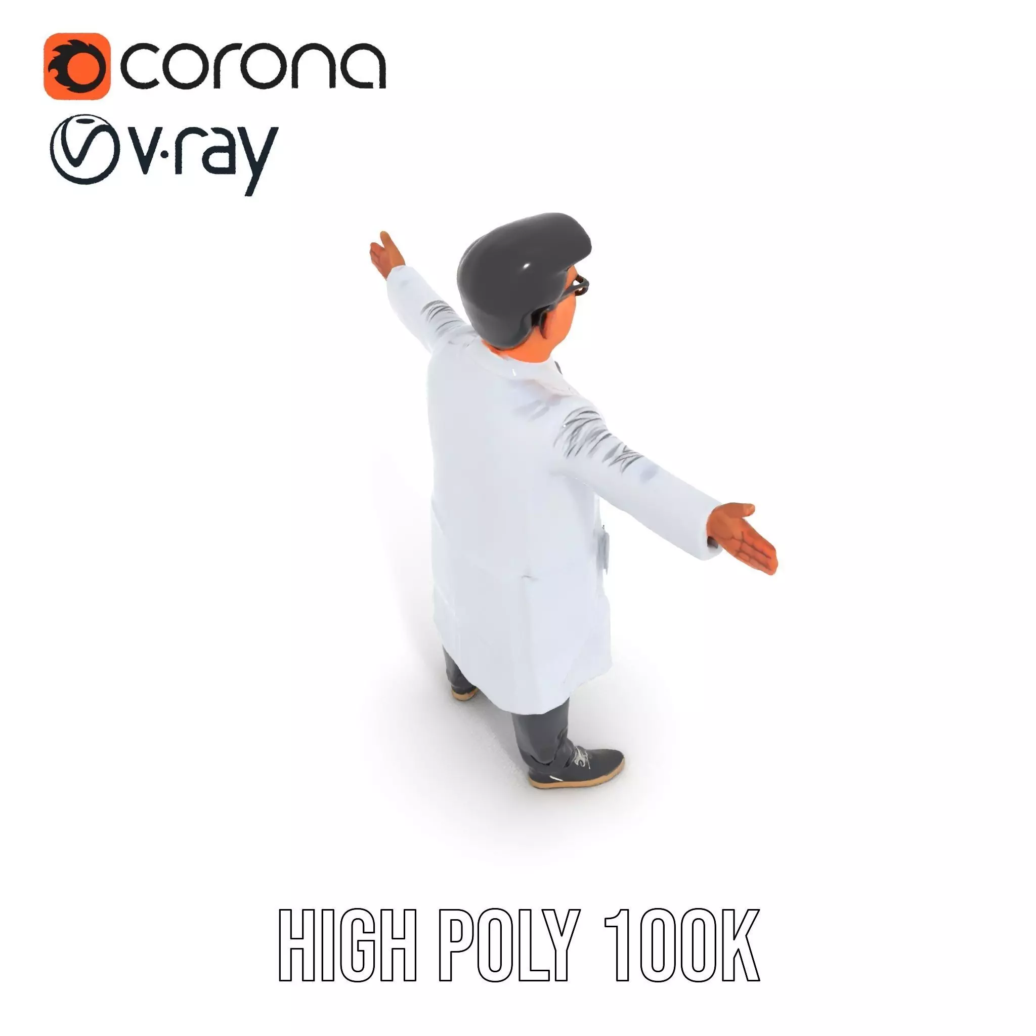 Professional Scientist model pack Low-poly 3D model_32