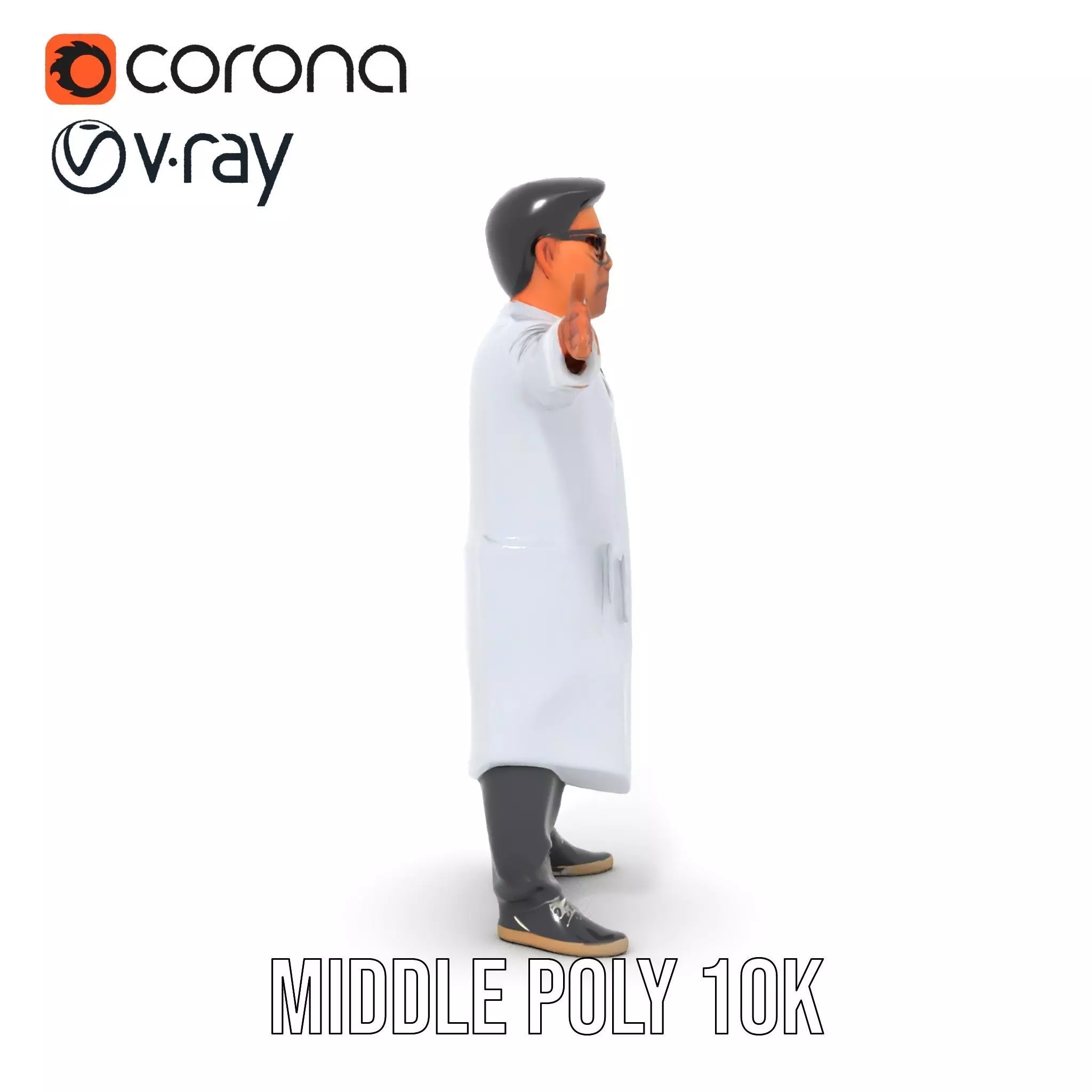 Professional Scientist model pack Low-poly 3D model_16