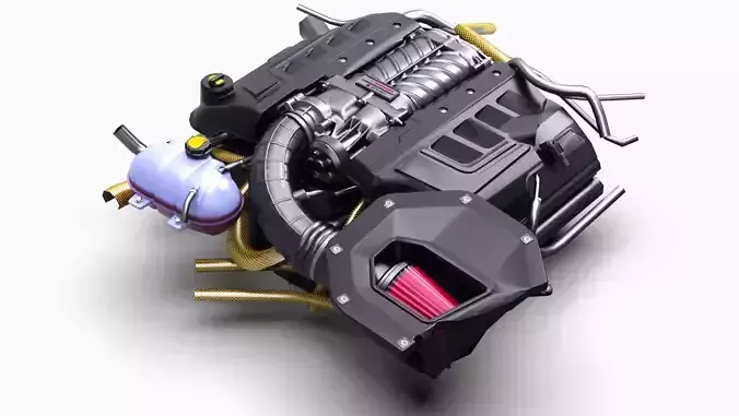 Roush 5L Supercharged V8 Engine