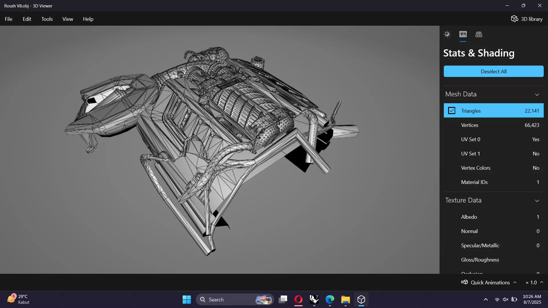 Roush 5L Supercharged V8 Engine Low-poly 3D model_19