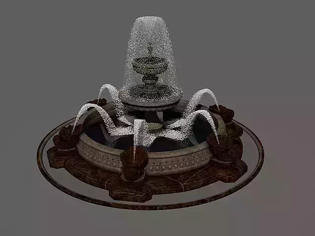 fantaine fountain with water Free low-poly 3D model
