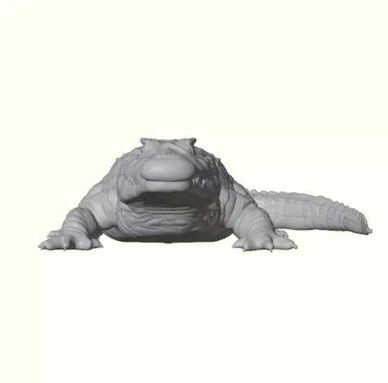 Crocodile Figurine 3D print model_4
