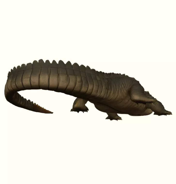 Crocodile Figurine 3D print model_9