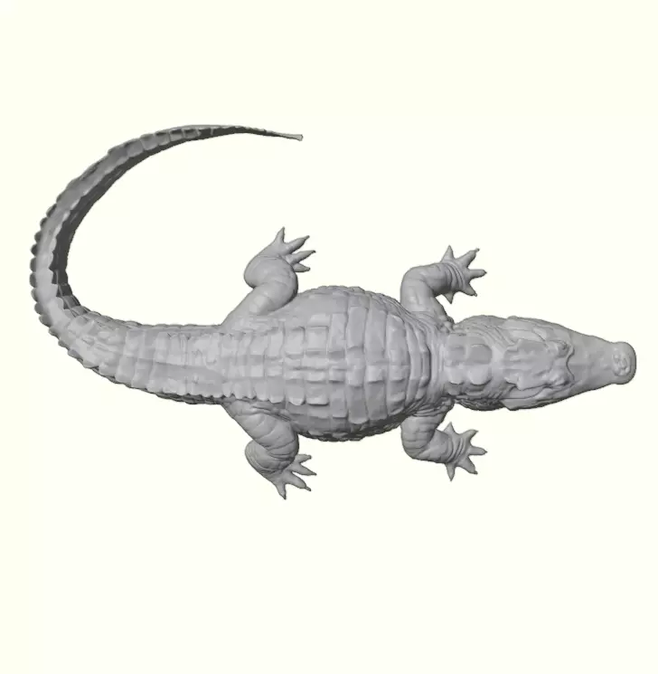 Crocodile Figurine 3D print model_18