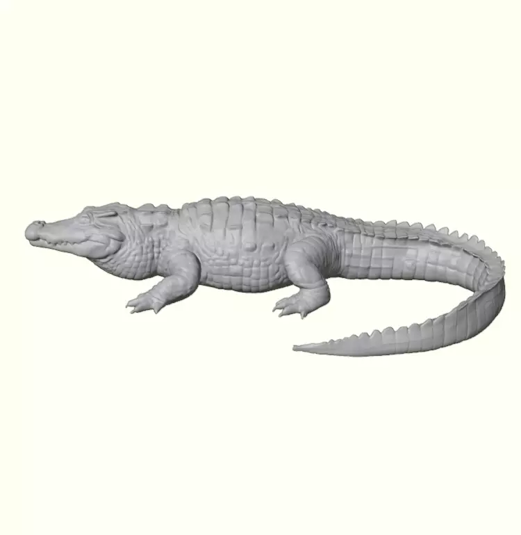 Crocodile Figurine 3D print model_16
