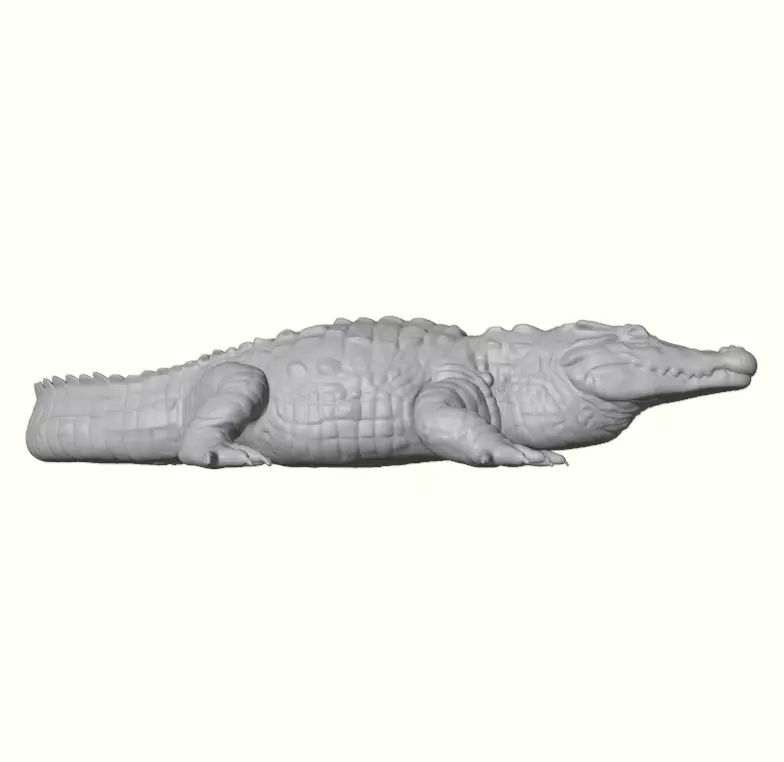 Crocodile Figurine 3D print model_8