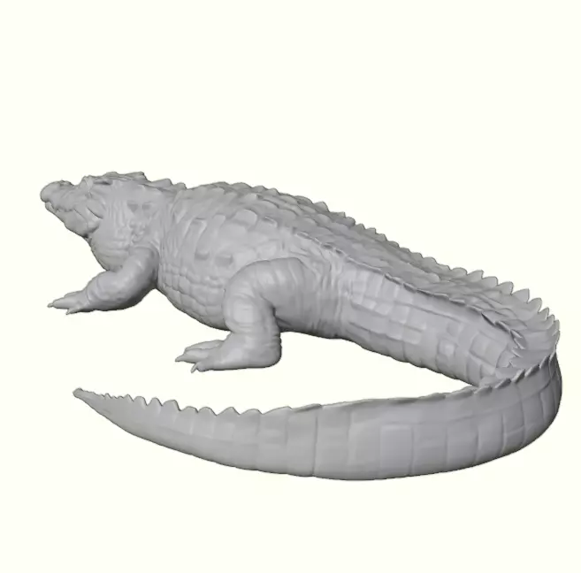 Crocodile Figurine 3D print model_14