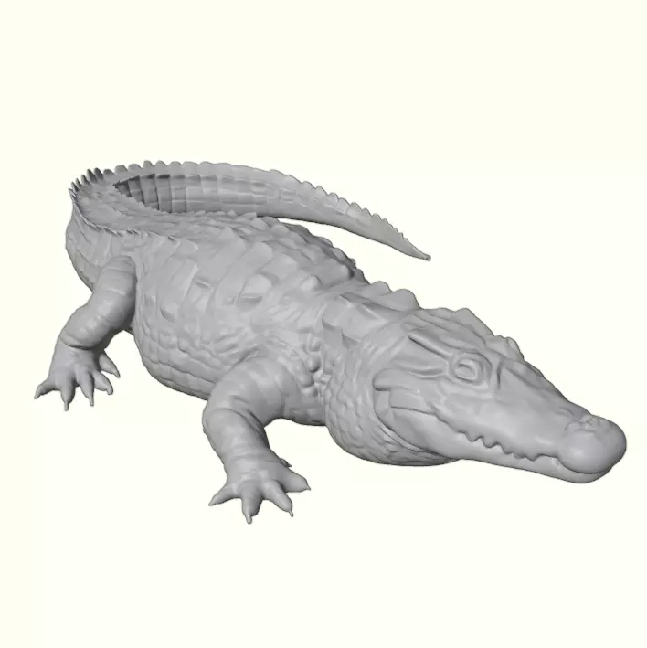 Crocodile Figurine 3D print model_6