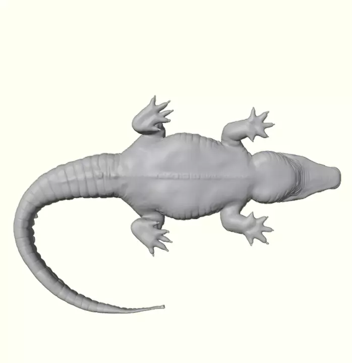 Crocodile Figurine 3D print model_20