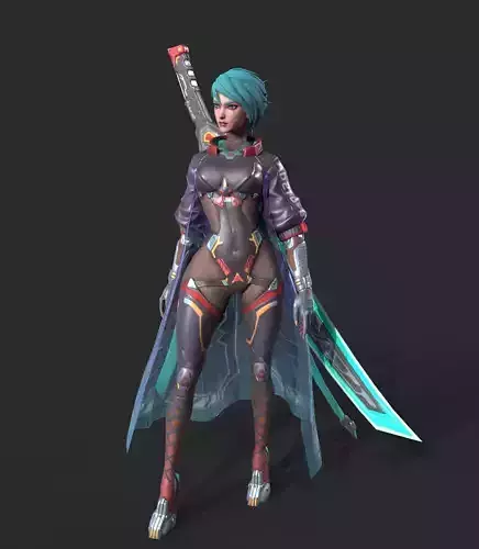 Sexy broadsword woman