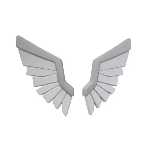 Low Poly Wings v9 001 Low-poly 3D model