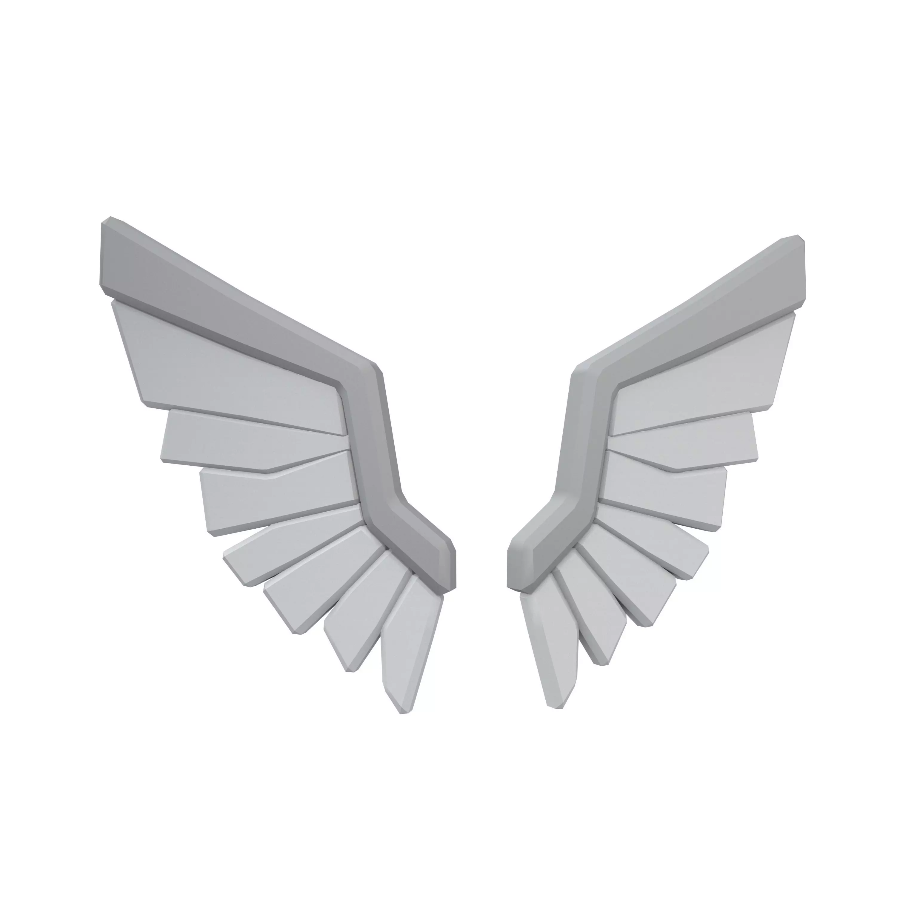 Low Poly Wings v9 001 Low-poly 3D model_0