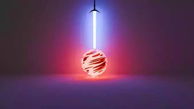 Energy Sword effects animation Free 3D model