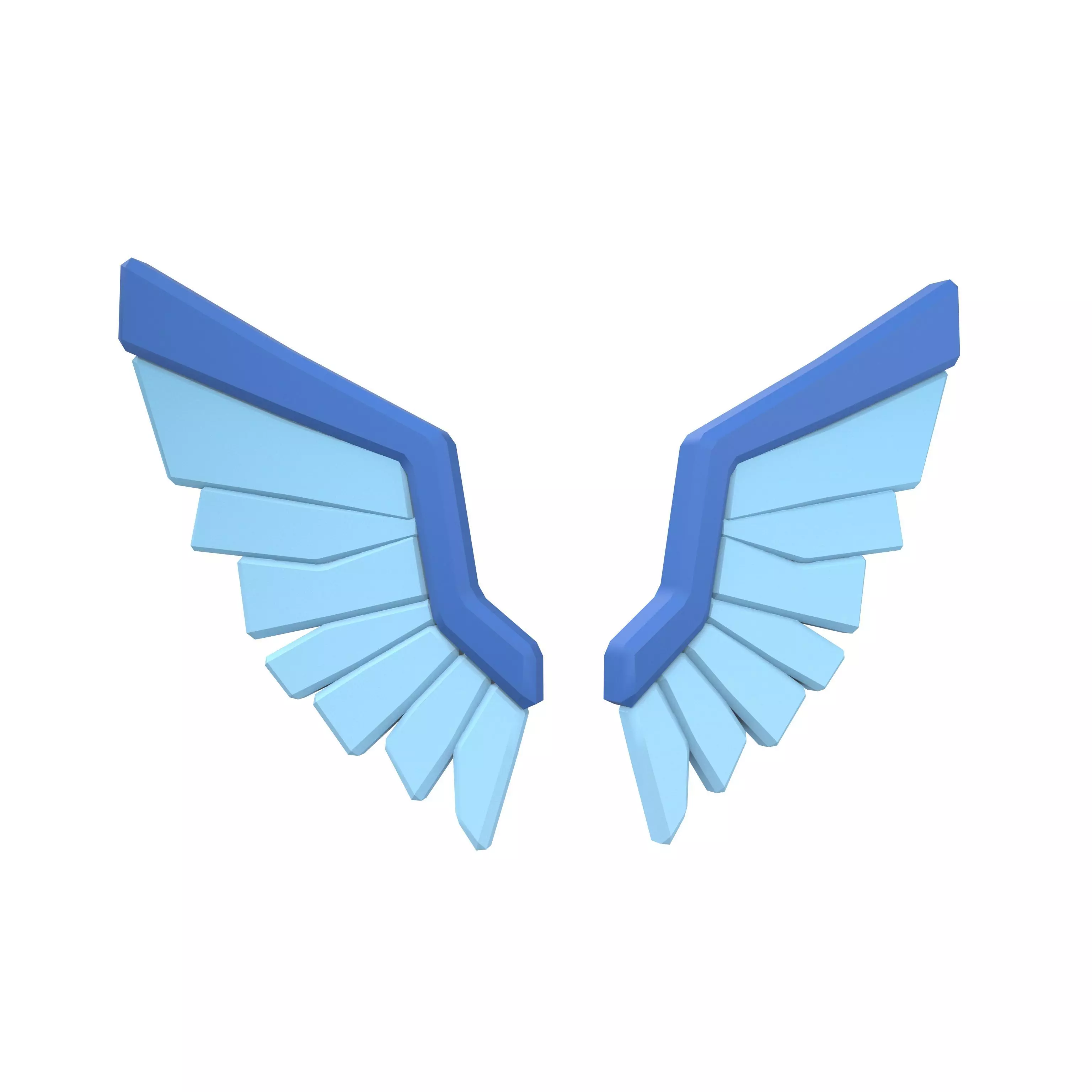 Low Poly Wings v9 002 Low-poly 3D model_0