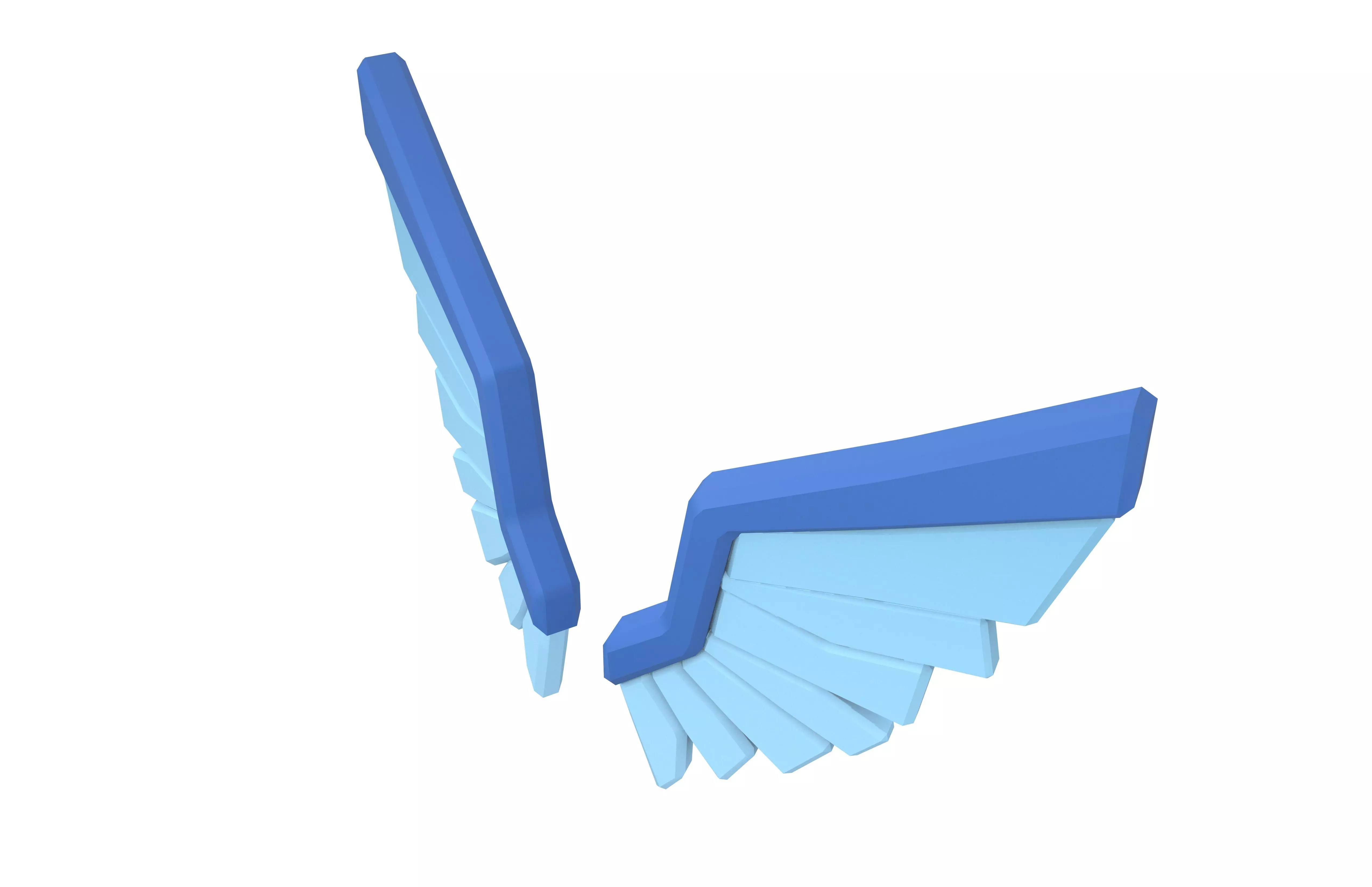 Low Poly Wings v9 002 Low-poly 3D model_2
