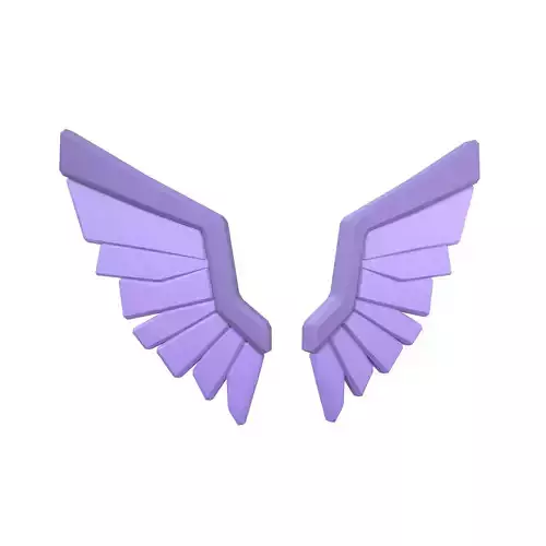Low Poly Wings v9 003 Low-poly 3D model