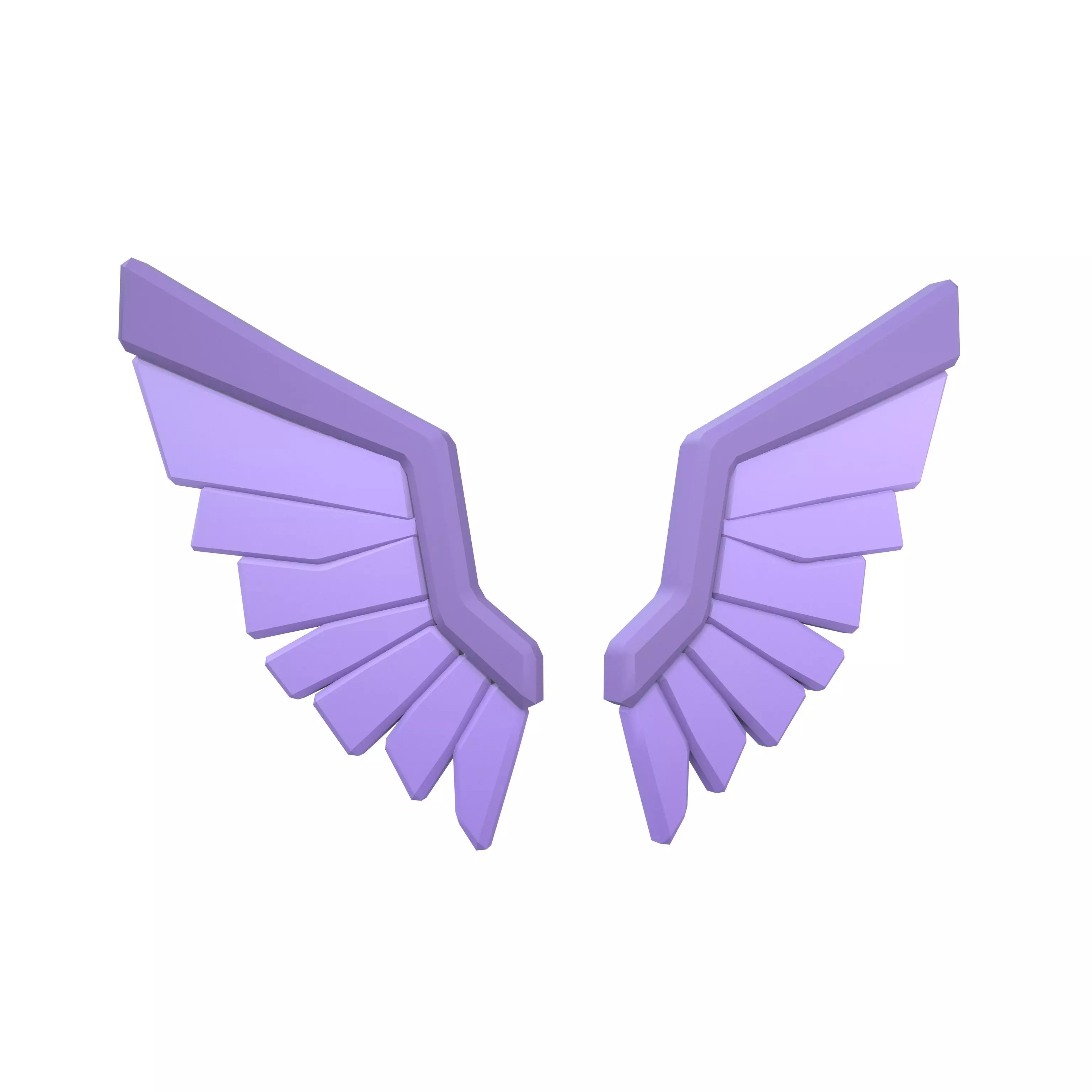 Low Poly Wings v9 003 Low-poly 3D model_0