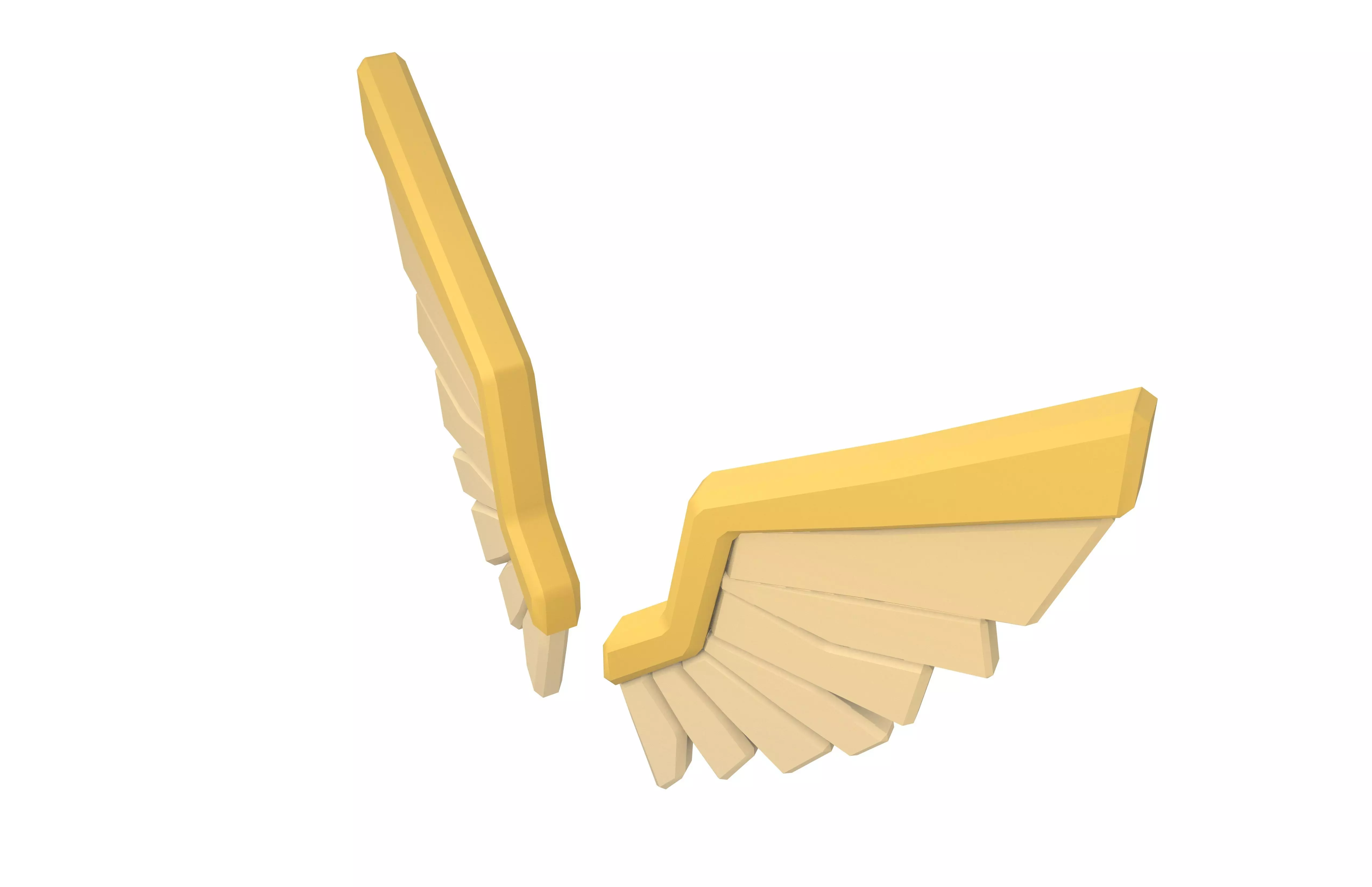 Low Poly Wings v9 004 Low-poly 3D model_2