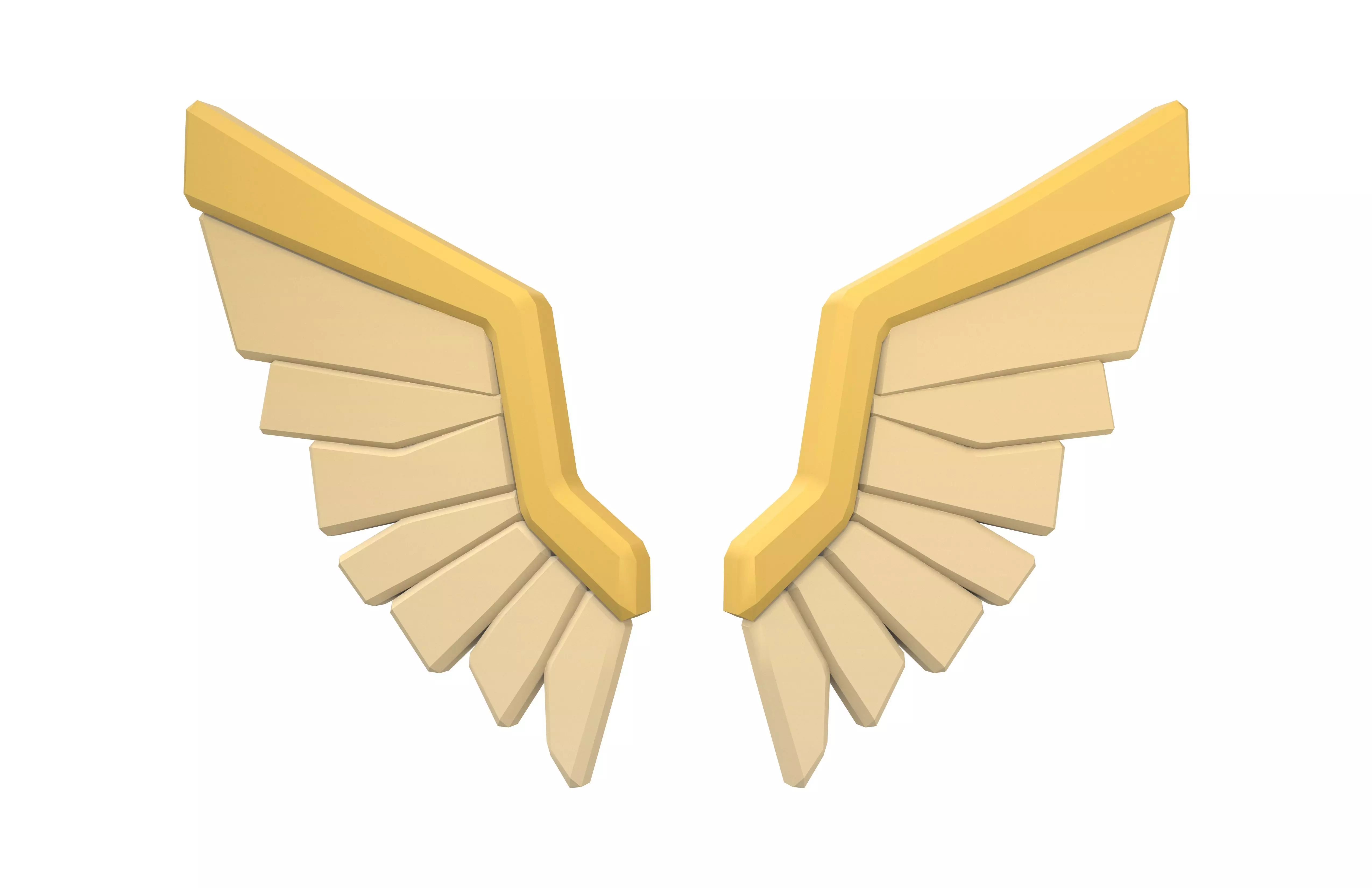 Low Poly Wings v9 004 Low-poly 3D model_1
