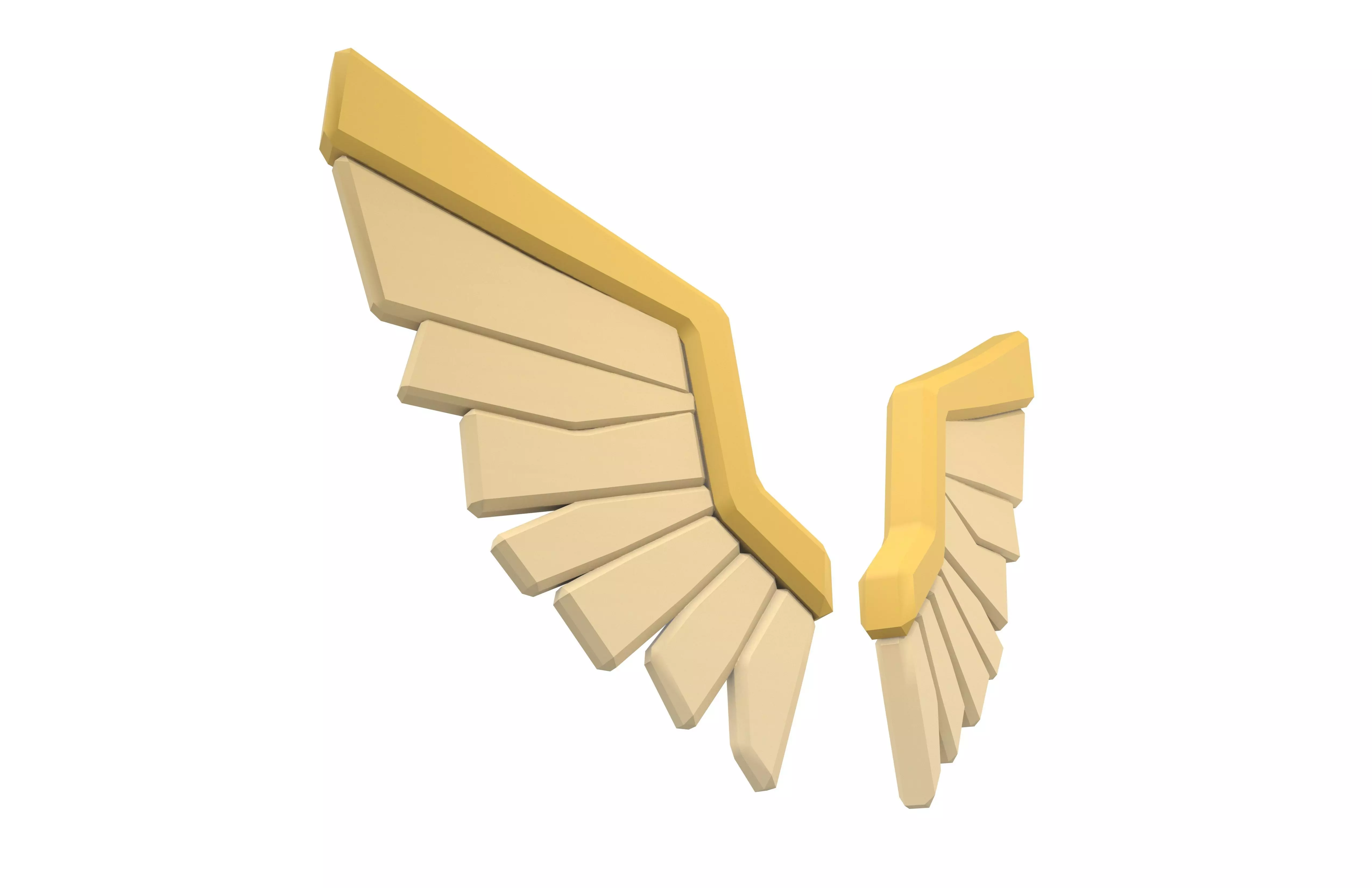 Low Poly Wings v9 004 Low-poly 3D model_3