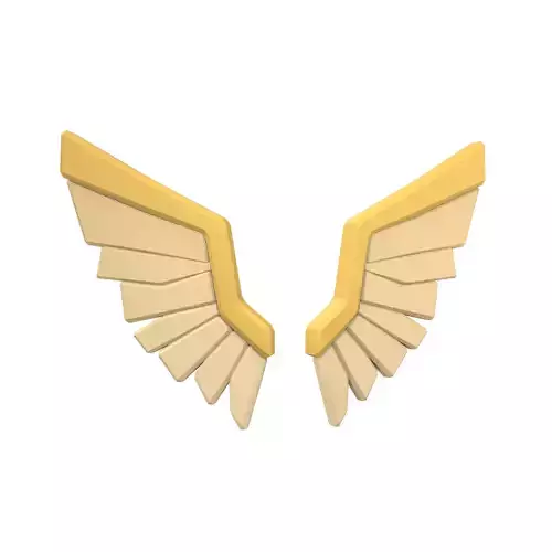 Low Poly Wings v9 004 Low-poly 3D model