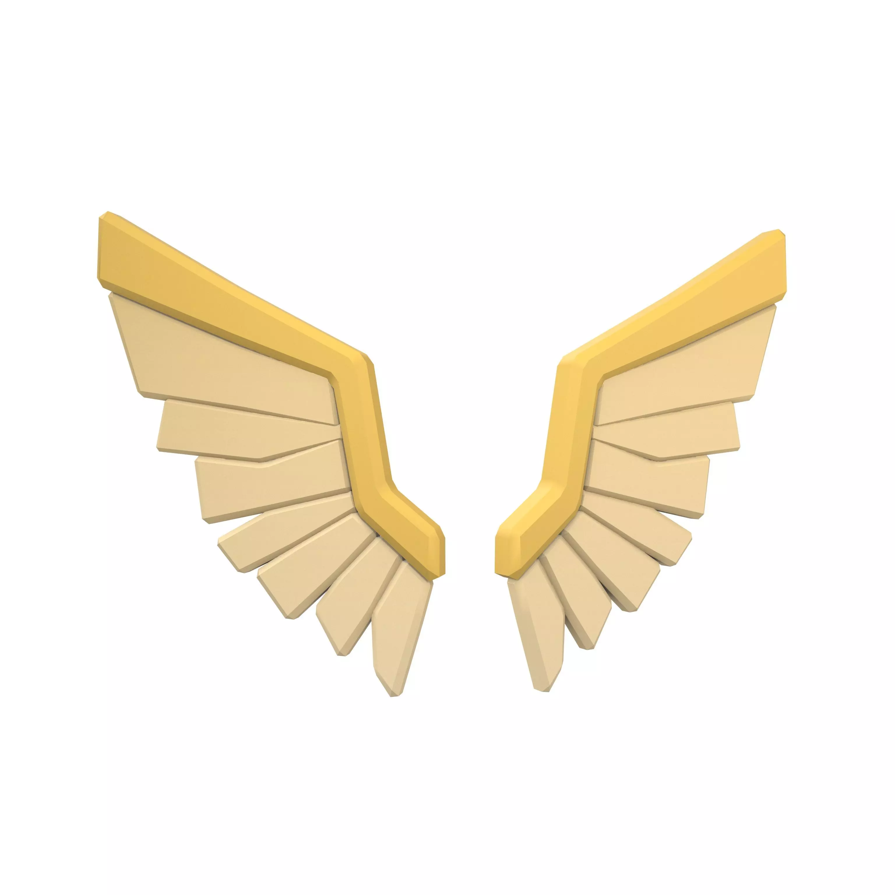 Low Poly Wings v9 004 Low-poly 3D model_0