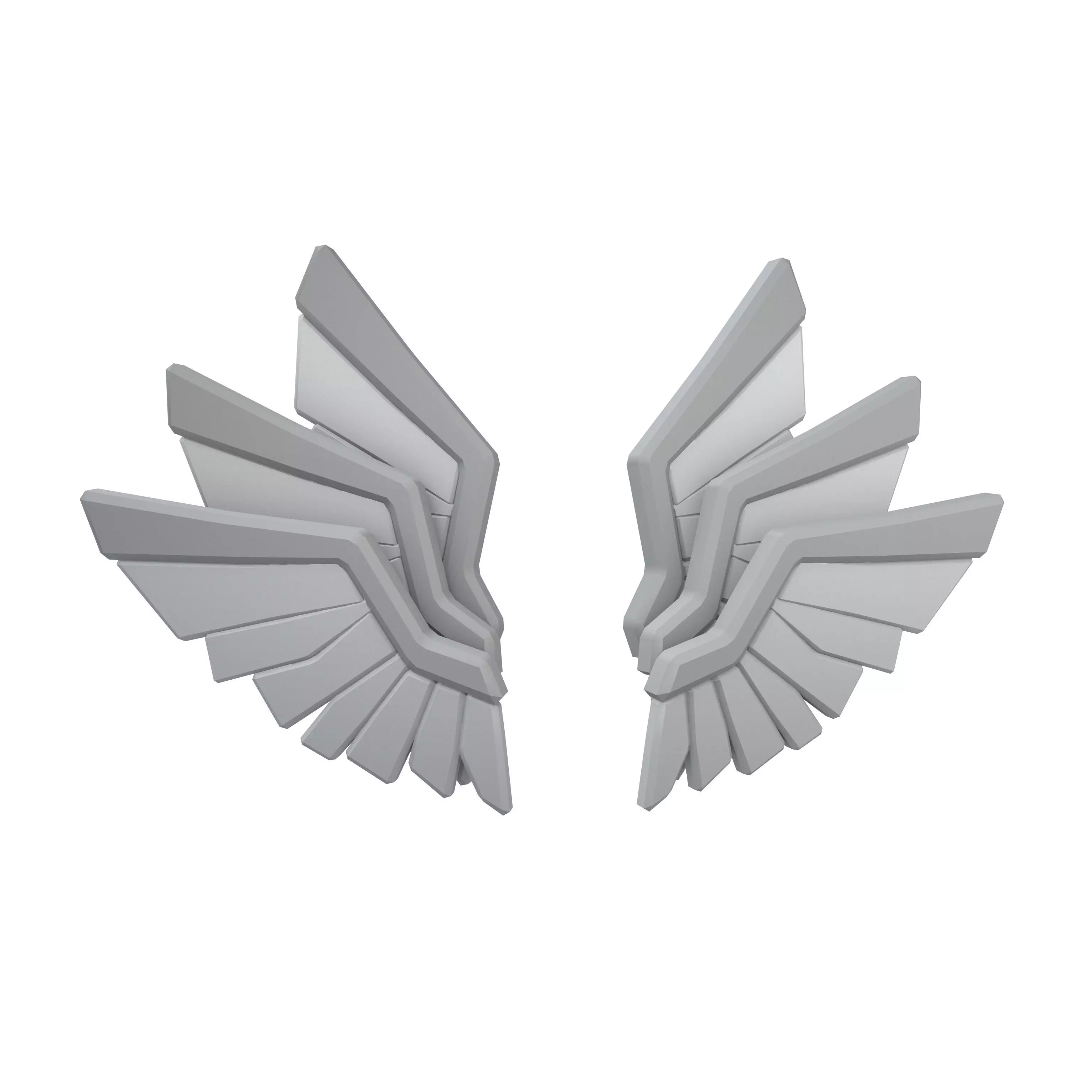 Low Poly Wings v10 001 Low-poly 3D model_0