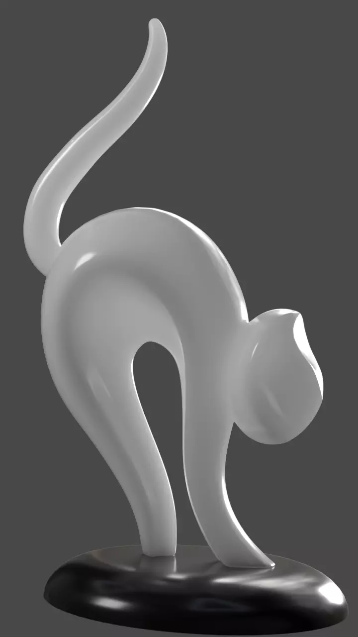 Cat Sculpture 3D print model_0