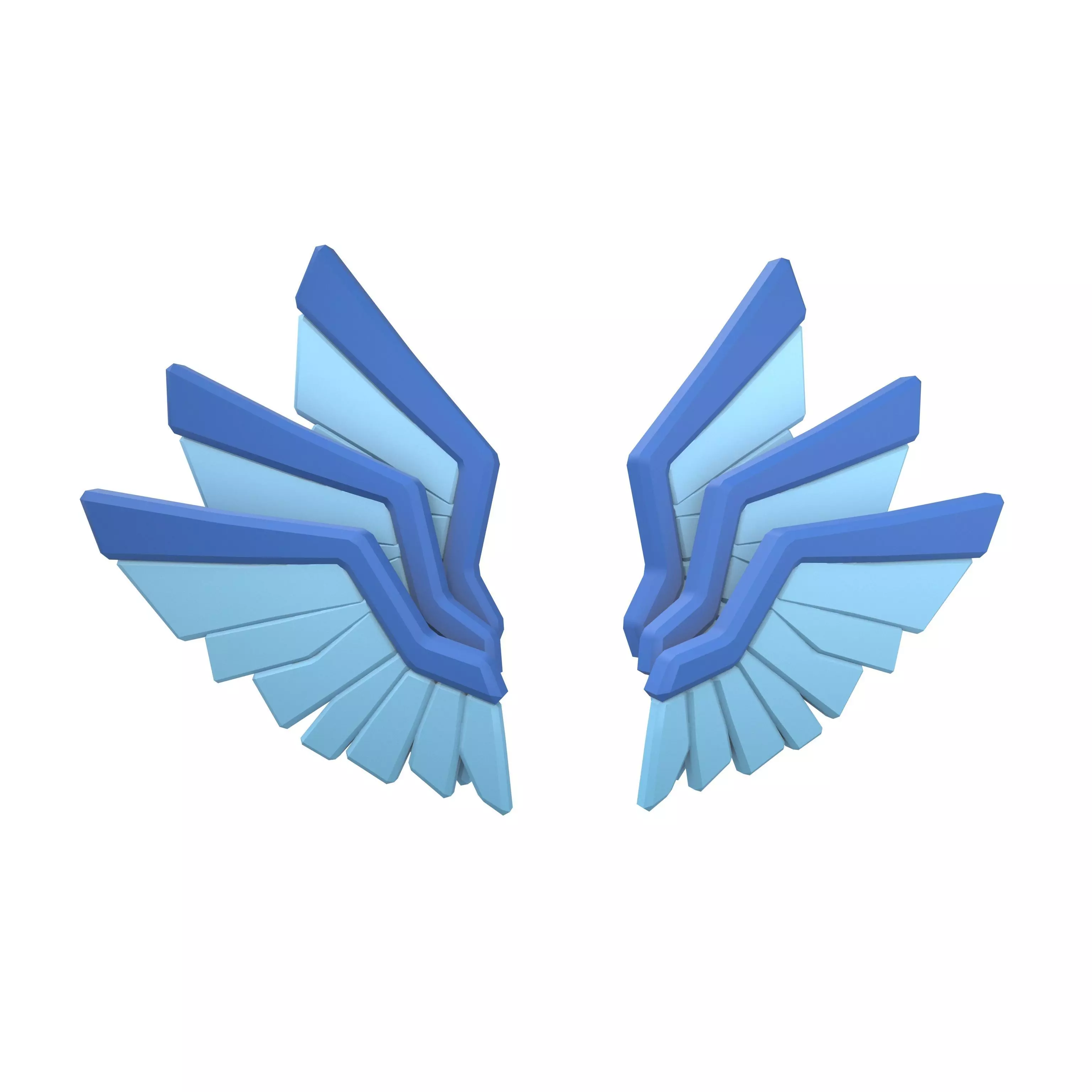 Low Poly Wings v10 002 Low-poly 3D model_0