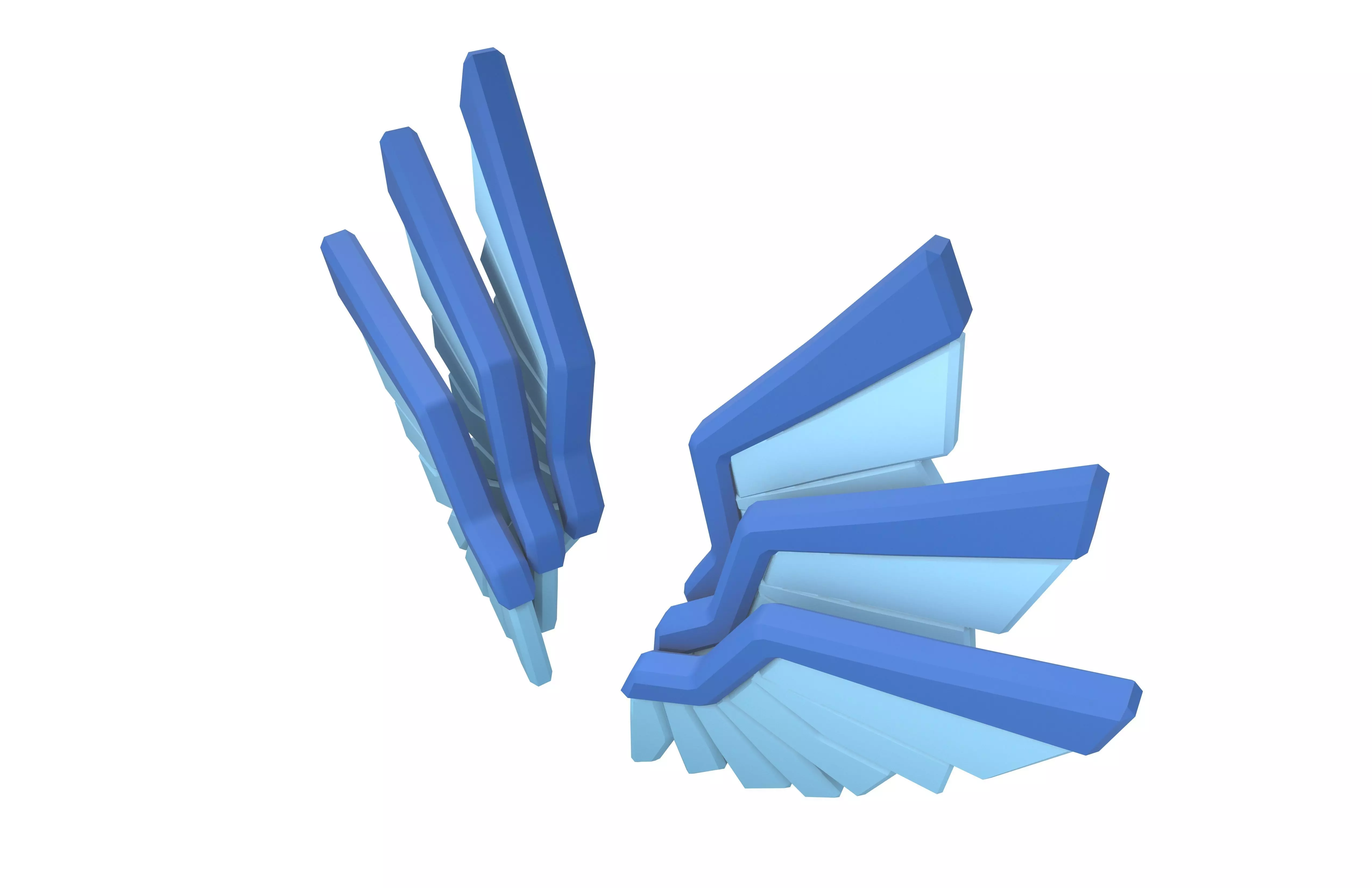 Low Poly Wings v10 002 Low-poly 3D model_2