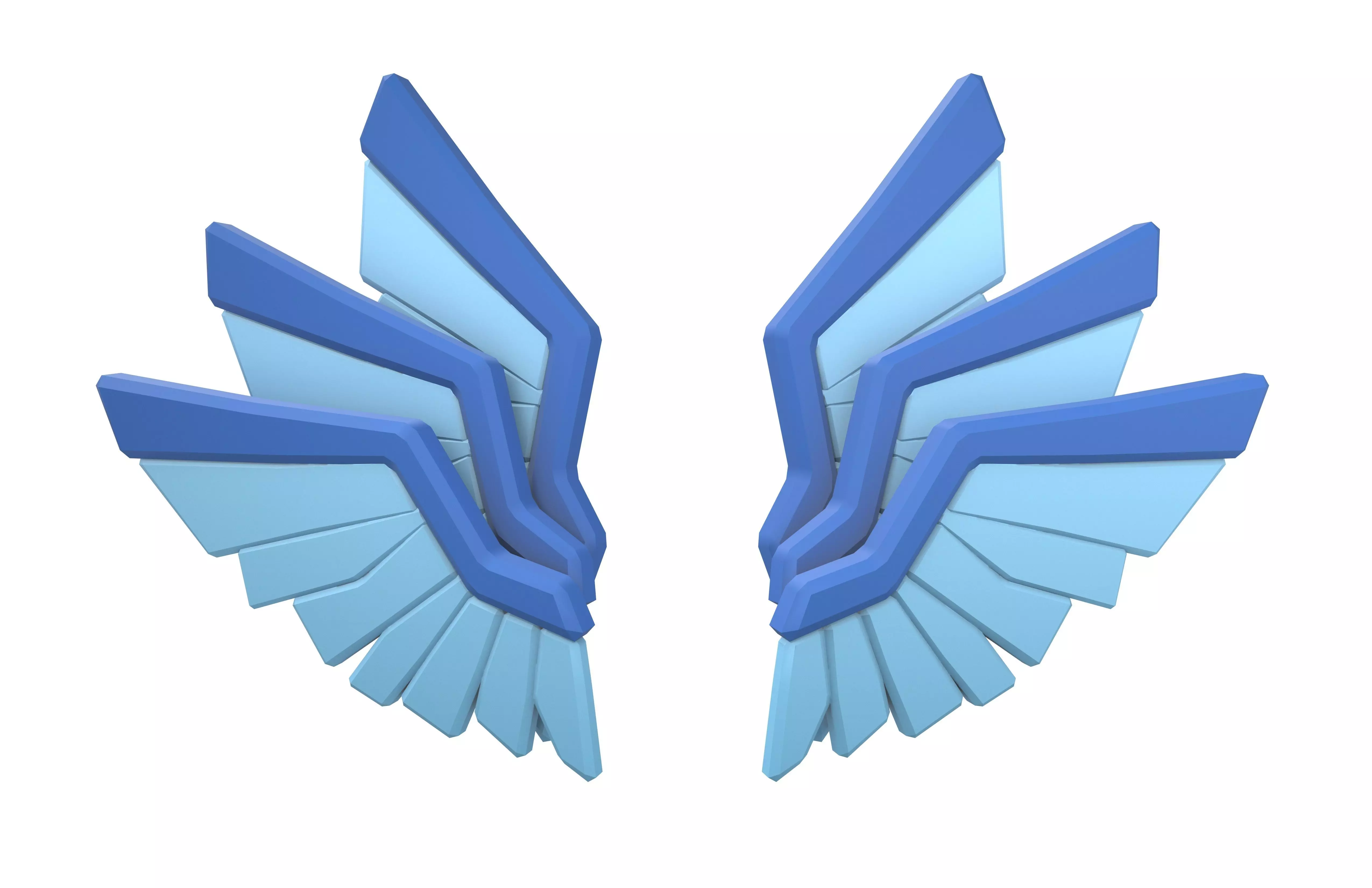 Low Poly Wings v10 002 Low-poly 3D model_1