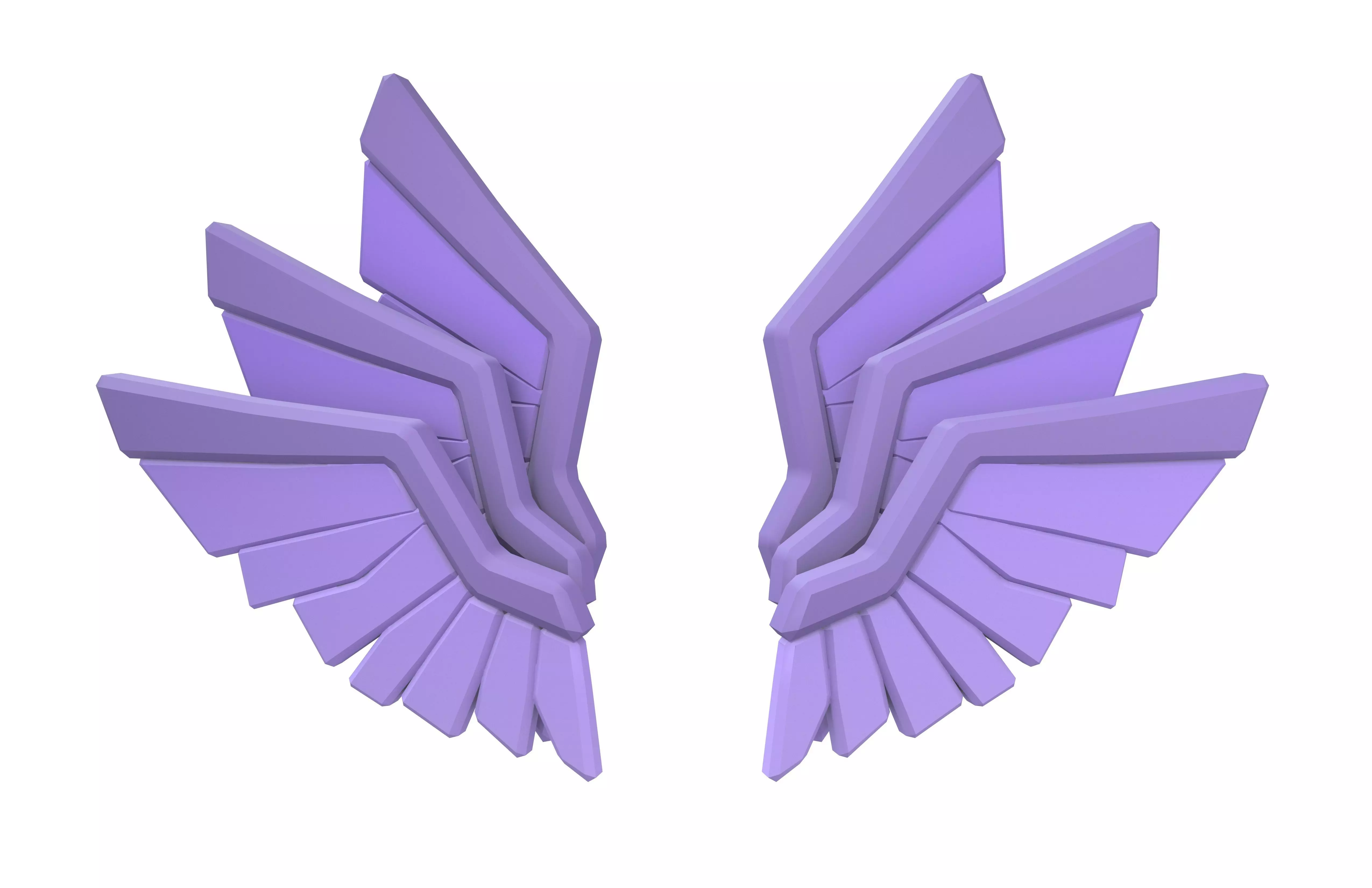 Low Poly Wings v10 003 Low-poly 3D model_1