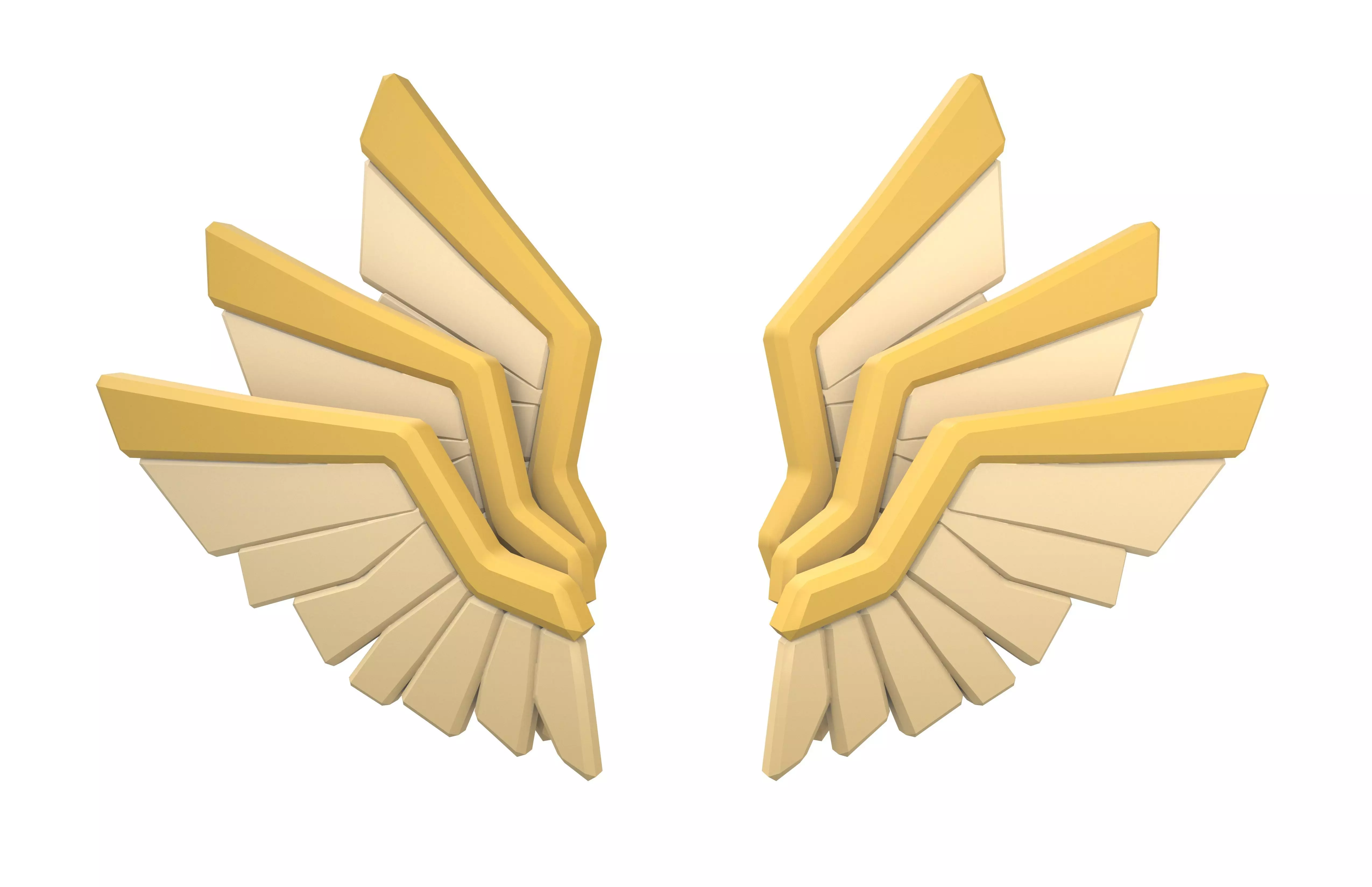 Low Poly Wings v10 004 Low-poly 3D model_1
