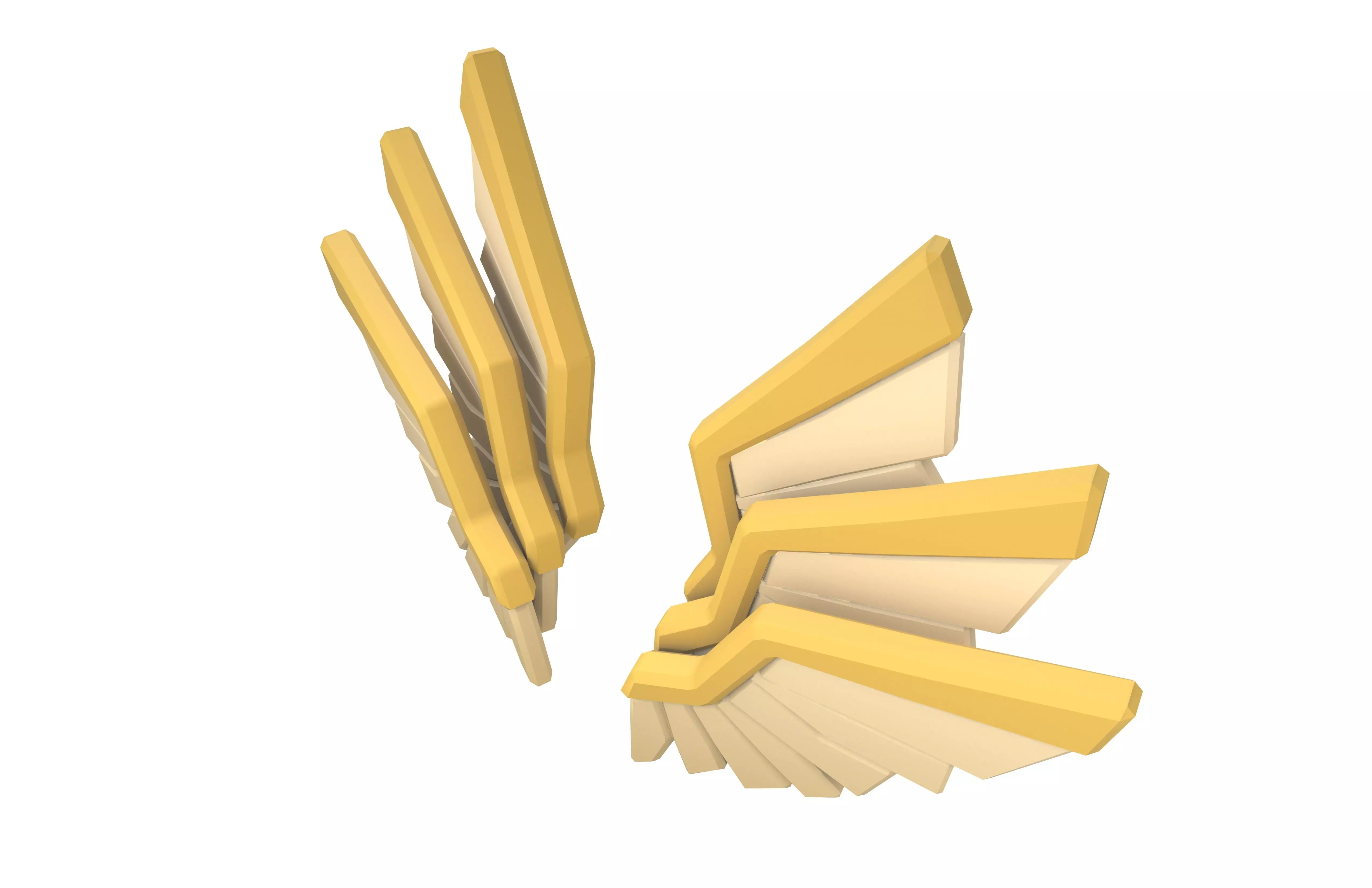 Low Poly Wings v10 004 Low-poly 3D model_2
