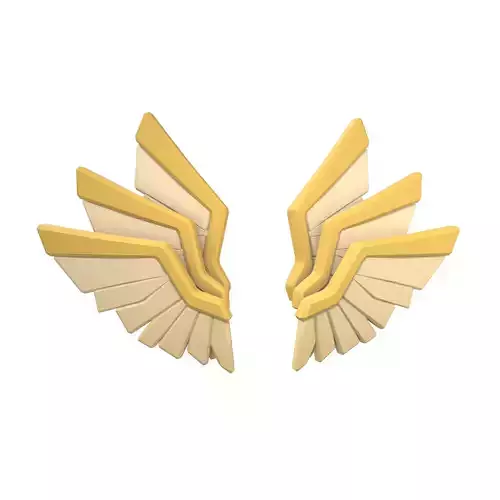 Low Poly Wings v10 004 Low-poly 3D model