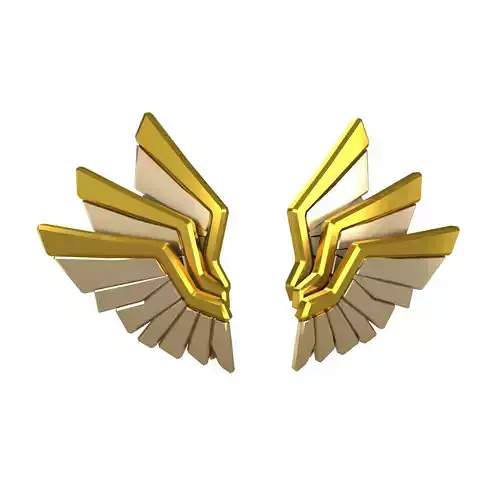 Low Poly Wings v10 005 Low-poly 3D model