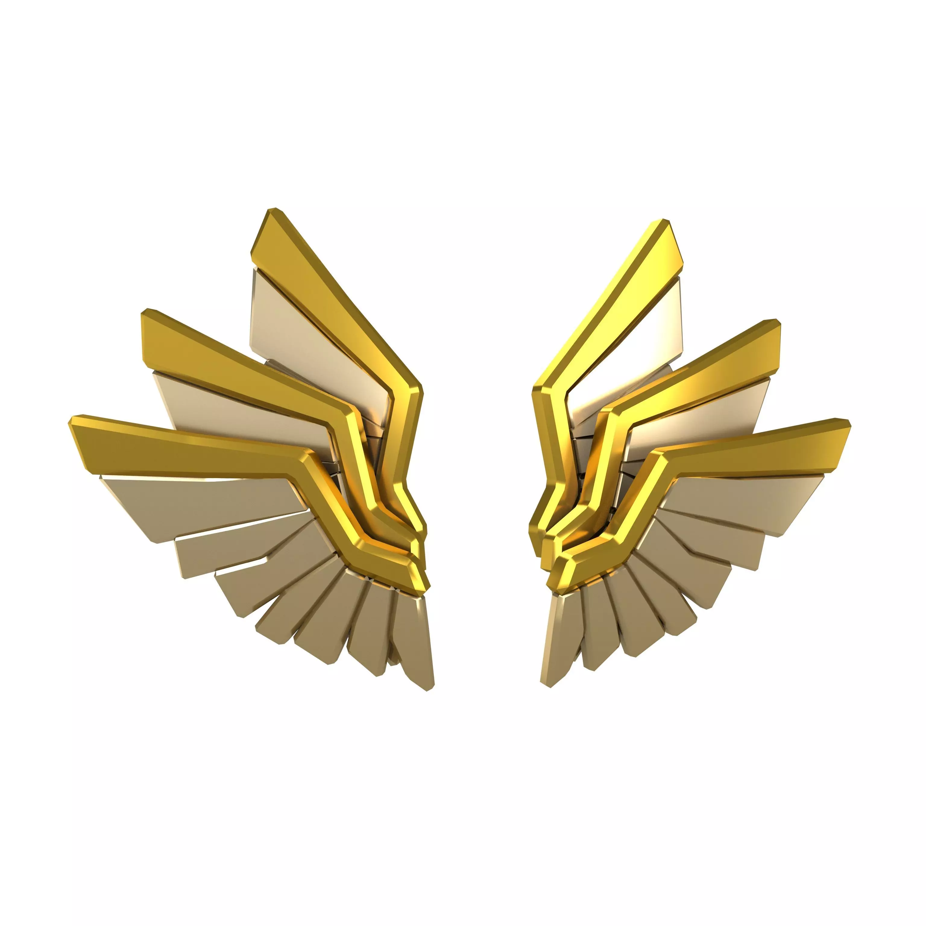 Low Poly Wings v10 005 Low-poly 3D model_0