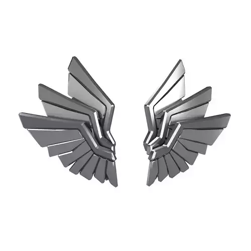 Low Poly Wings v10 006 Low-poly 3D model