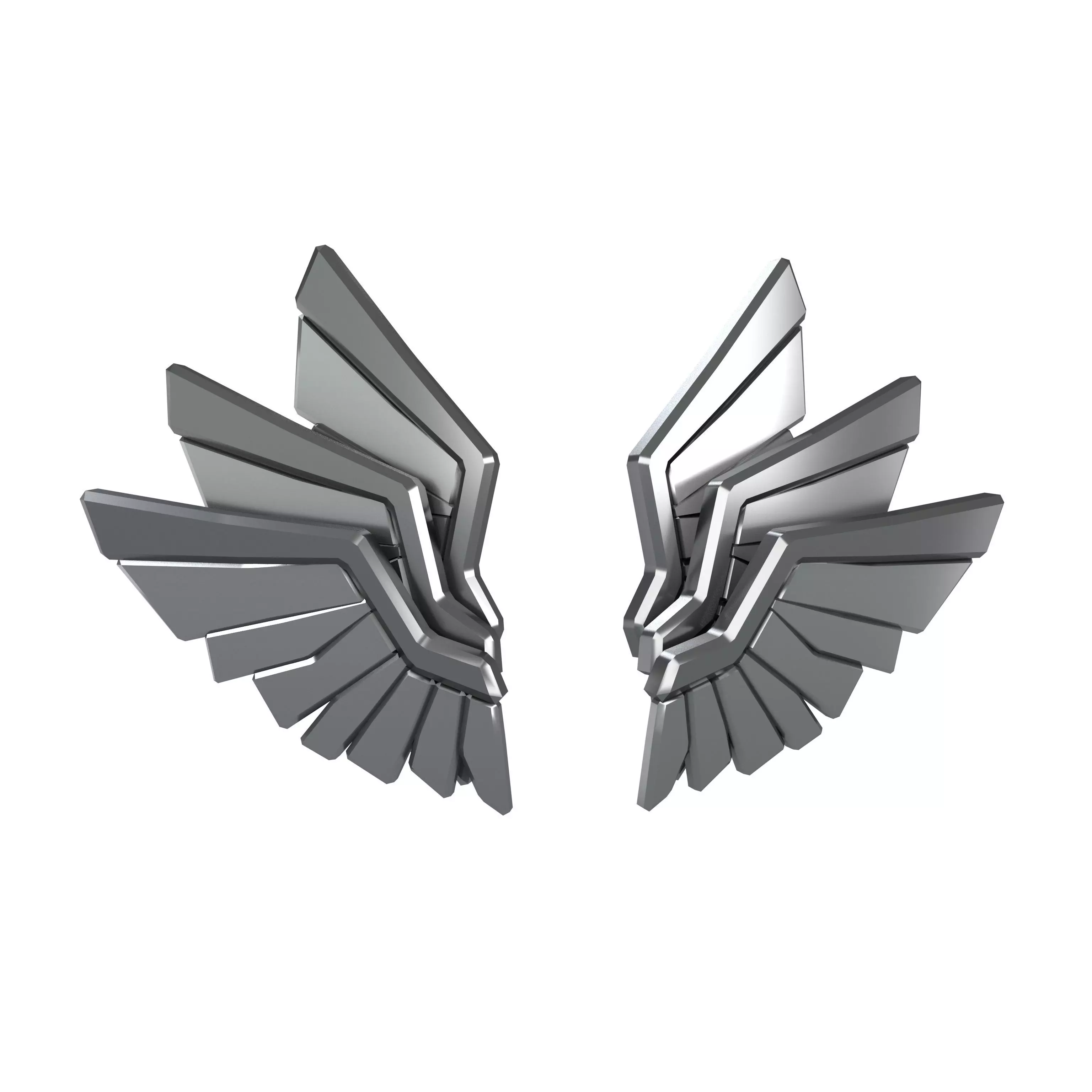 Low Poly Wings v10 006 Low-poly 3D model_0