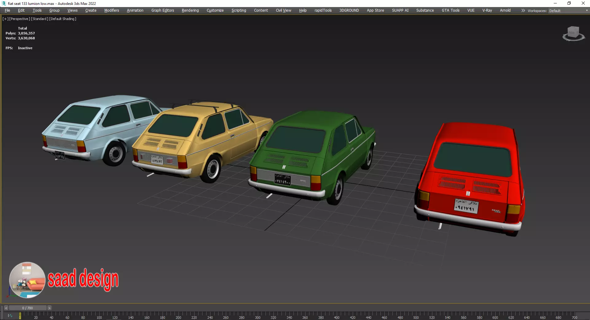 seat 133 3ds max- vray 6-lumion 8-animation  Low-poly 3D model_3