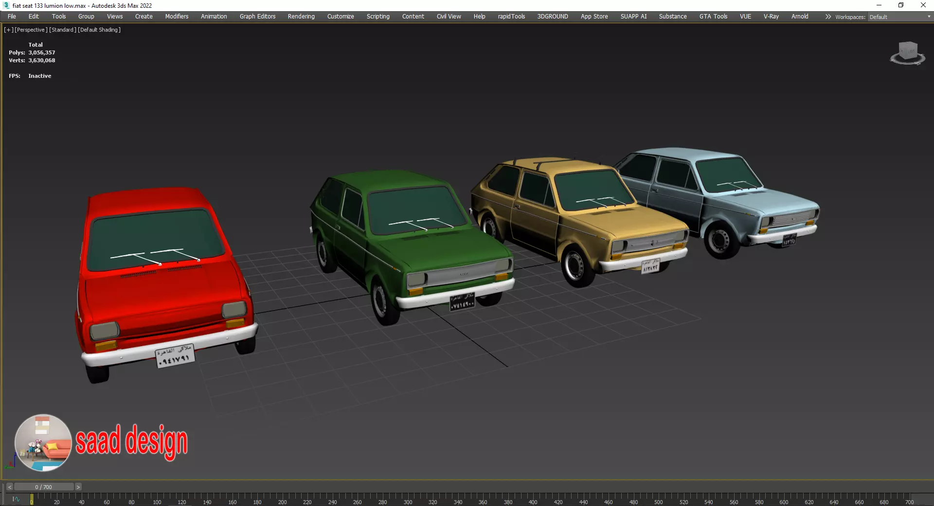 seat 133 3ds max- vray 6-lumion 8-animation  Low-poly 3D model_4