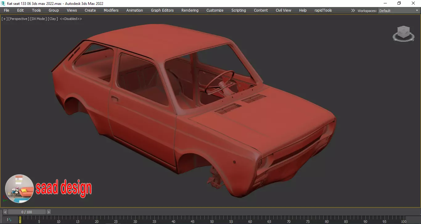 seat 133 3ds max- vray 6-lumion 8-animation  Low-poly 3D model_5