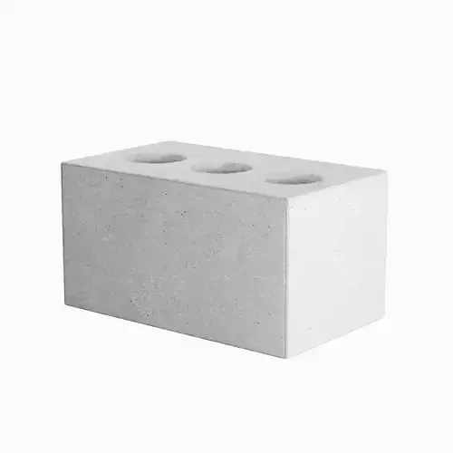 Concrete Brick Set Low-poly 3D model 4