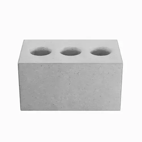 Concrete Brick Set Low-poly 3D model 5