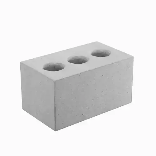 Concrete Brick Set Low-poly 3D model 6